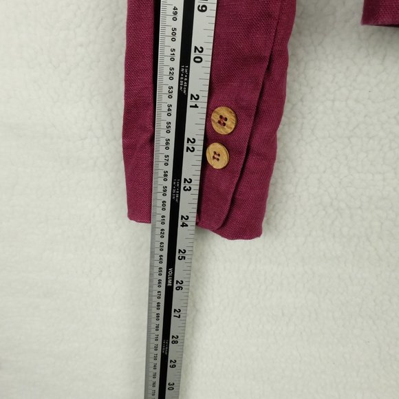 Tobias Womens Blazer Jacket 6 Purple 100% Linen Lightweight Two Button Outdoor - Picture 9 of 11